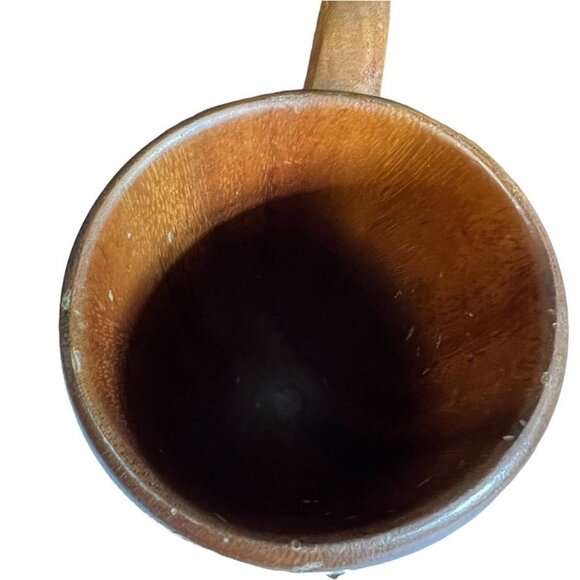 Vintage Hawaiian Wooden Tiki Mug Souvenir From Waikiki By Aloha Treasures - Picture 6 of 11